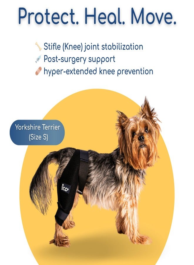 Fico Dog Knee Brace for Hind Leg Support - Left Leg, CCL ACL Brace for Dogs, Vet Approved, Adjustable Orthopedic Support for Arthritis, Ligament Injuries & Post-TPLO Surgery Recovery (X Small) - Image 4
